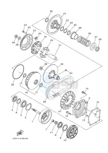 YXM700E YXM700PHE VIKING EPS HUNTER (1XPB) drawing CLUTCH