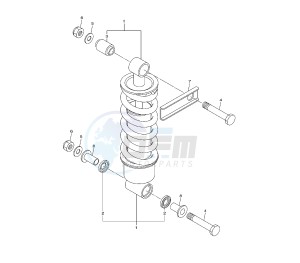 XJ6-S DIVERSION 600 drawing REAR SUSPENSION