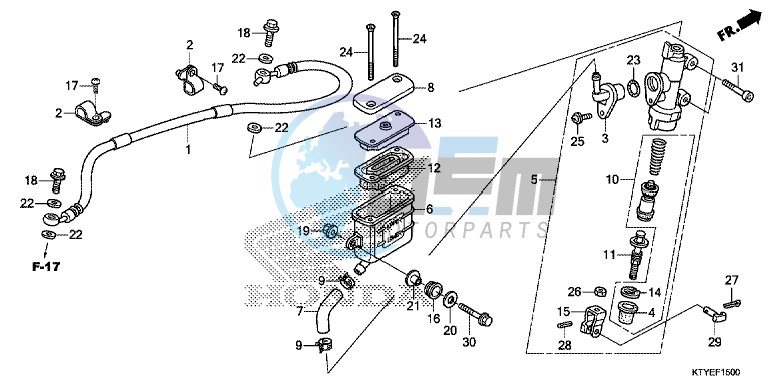 REAR BRAKE MASTER CYLINDER