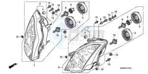 VFR8009 Australia - (U / MME) drawing HEADLIGHT (U)