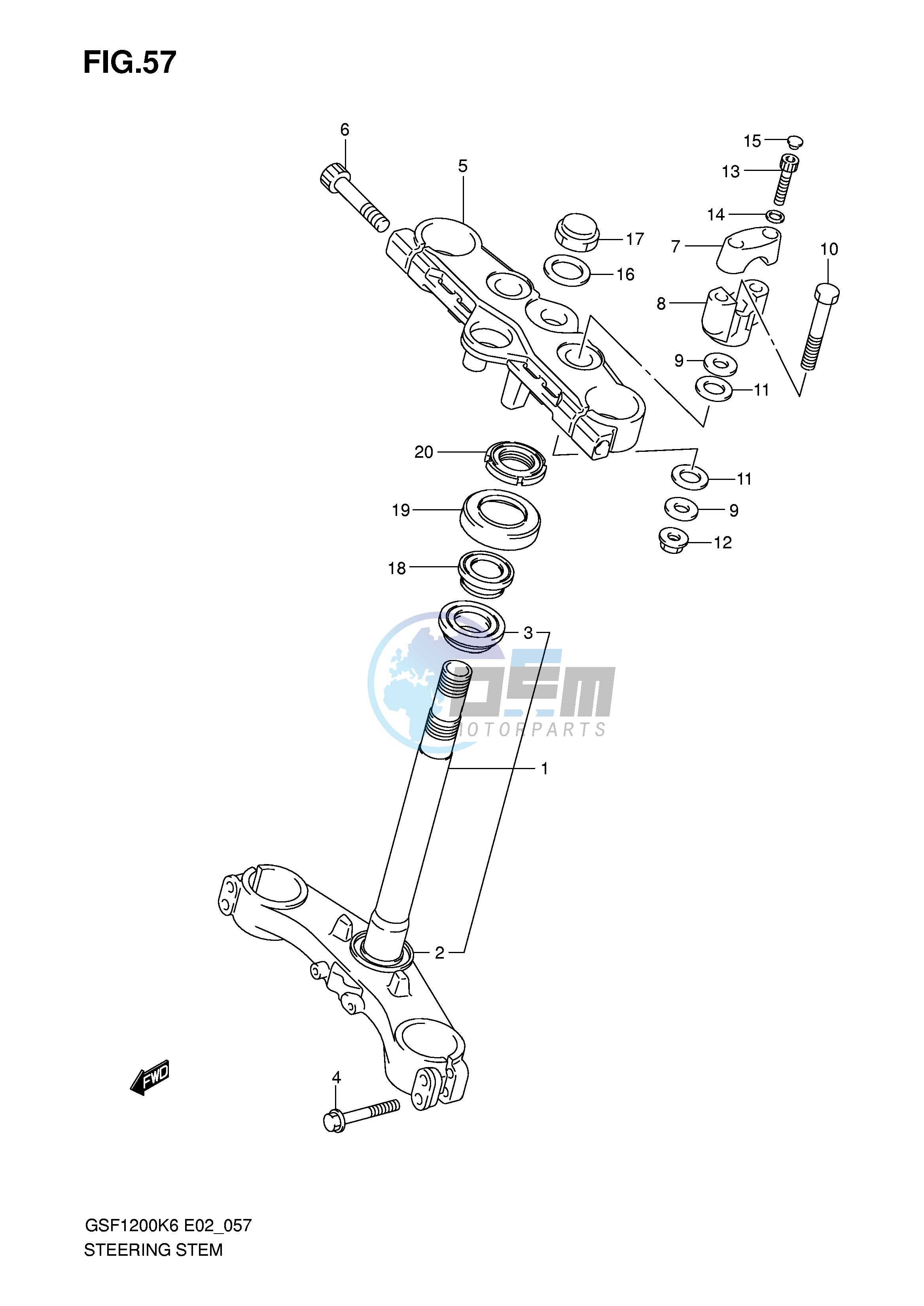 STEERING STEM (GSF1200SK6 SAK6)