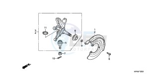 TRX420TMC drawing FRONT KNUCKLE (2WD)