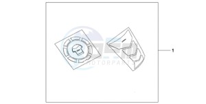 CBR600RA9 E / ABS MME drawing TANKPAD / FUEL LID COVER