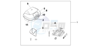 NT700V drawing KIT TOP BOX 45L