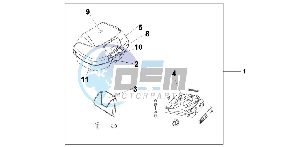 KIT TOP BOX 45L