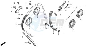 CBR600FR drawing CAM CHAIN/TENSIONER