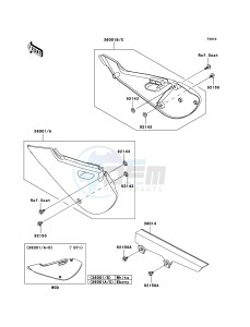 KLX110 KLX110A7F EU drawing Side Covers/Chain Cover