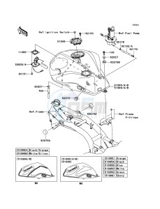 Z1000 ZR1000B8F FR GB XX (EU ME A(FRICA) drawing Fuel Tank