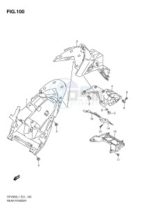 SFV650 (E21) Gladius drawing REAR FENDER (SFV650UL1 E24)