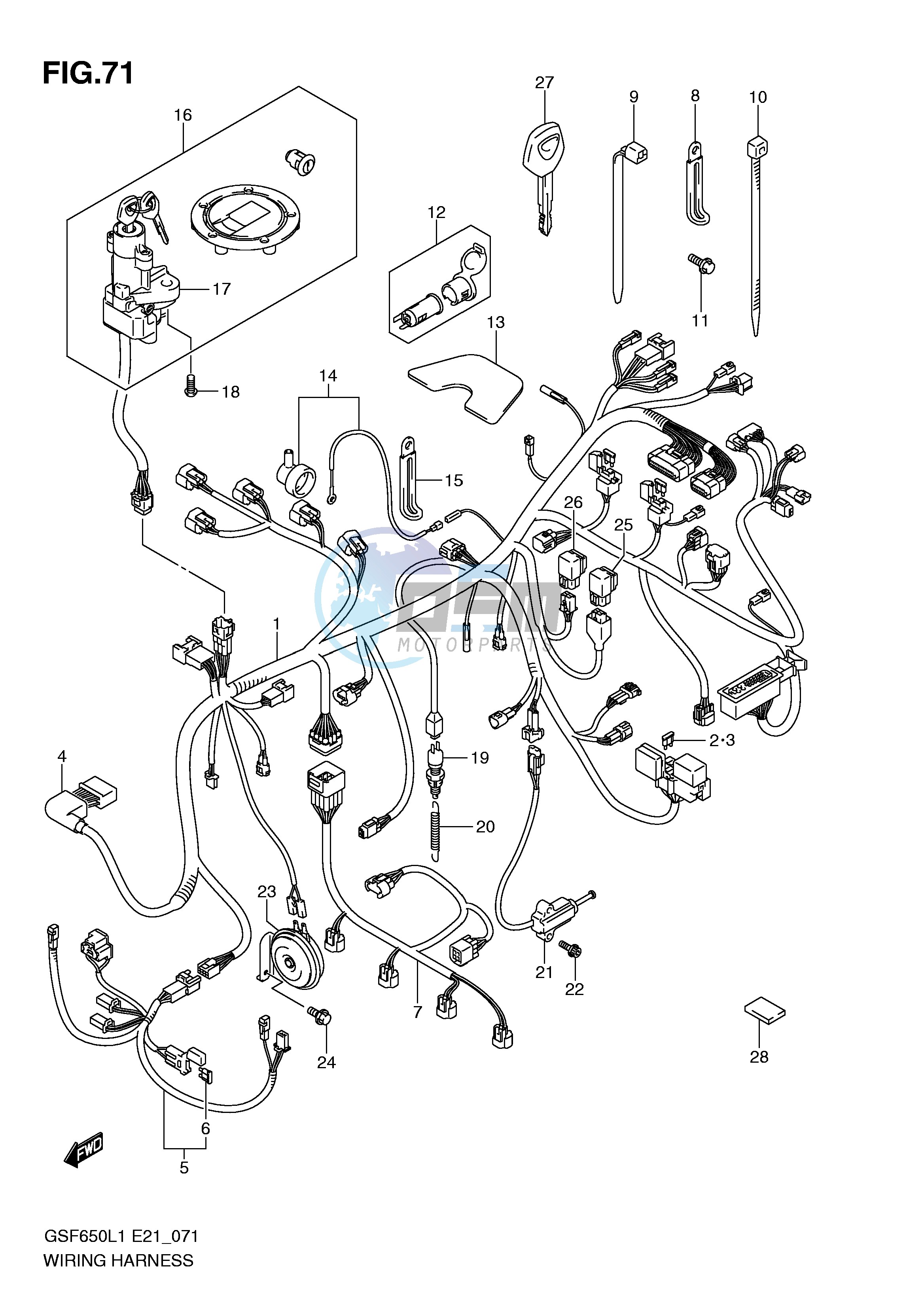 WIRING HARNESS (GSF650SL1 E21)