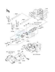 VN 1700 A [VULCAN 1700 VOYAGER] (9FA) A9FA drawing GEAR CHANGE DRUM_SHIFT FORK-- S- -