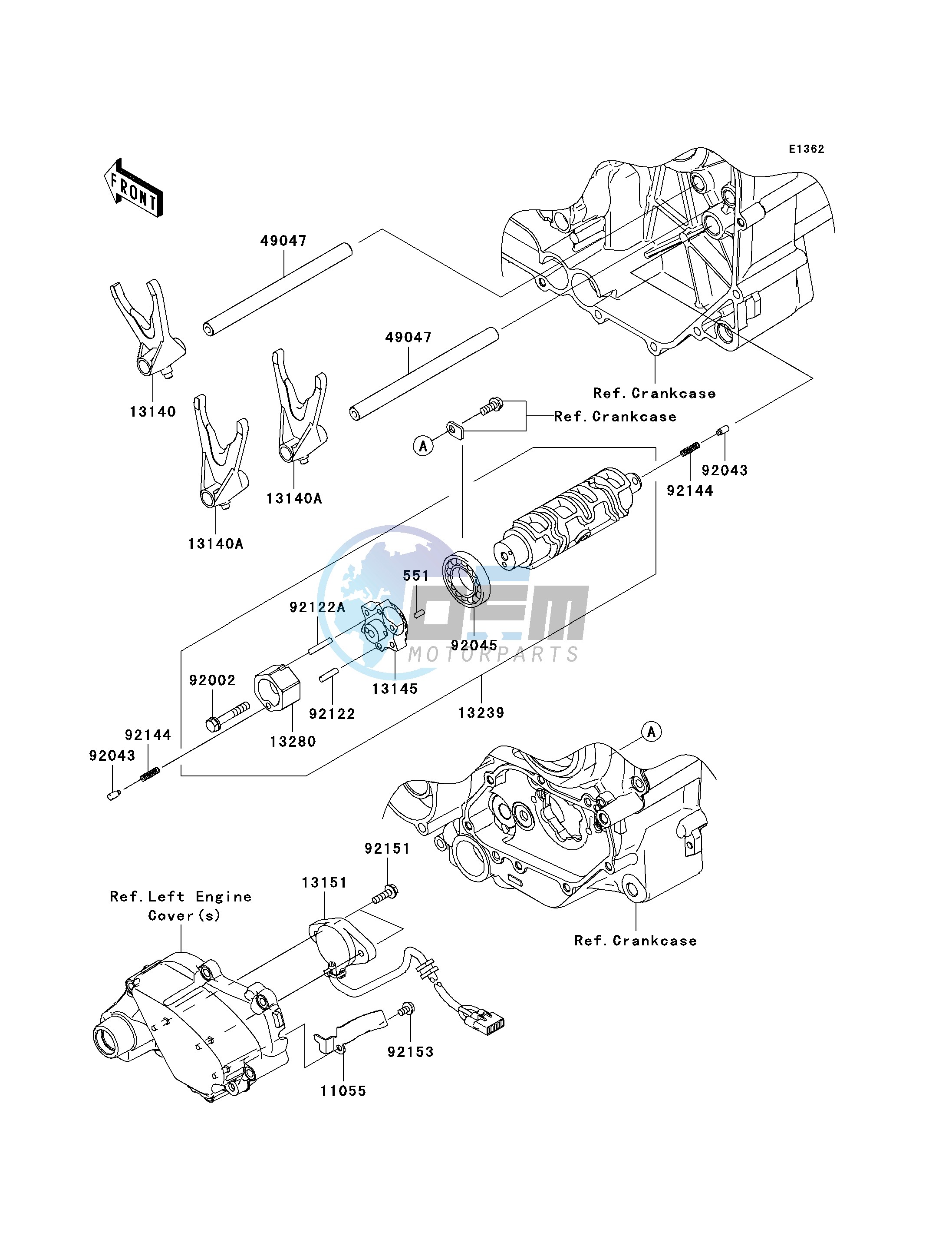 GEAR CHANGE DRUM_SHIFT FORK-- S- -