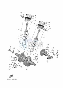 YXE850EBN YXE85WPBK (B0D1) drawing CRANKSHAFT & PISTON