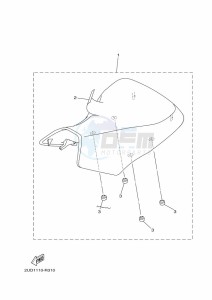 YFM700FWAD GRIZZLY 700 EPS (BDE4) drawing SEAT