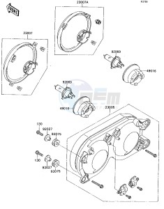 ZX 750 H [NINJA ZX-7] (H2) [NINJA ZX-7] drawing HEADLIGHT-- S- -