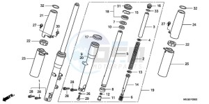 VT750C9 E / KMH drawing FRONT FORK