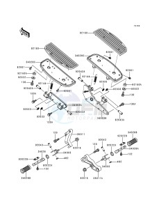 VN 1500 E [VULCAN 1500 CLASSIC] (E1) [VULCAN 1500 CLASSIC] drawing FOOTRESTS