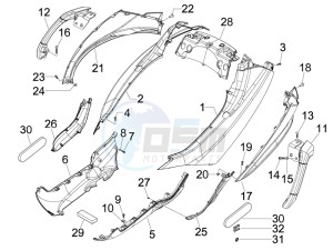 MP3 250 (USA) USA drawing Side cover - Spoiler