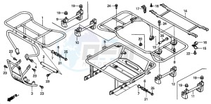 TRX200 FOURTRAX 200 drawing CARRIER (TRX200D)