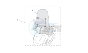 Scarabeo 400-492-500 Light drawing Acc. - Windshields