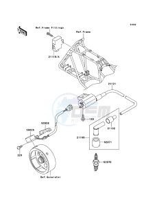 KLF250 KLF250A7F EU GB drawing Ignition System