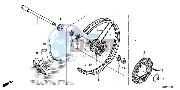 FRONT WHEEL (CRF250L)