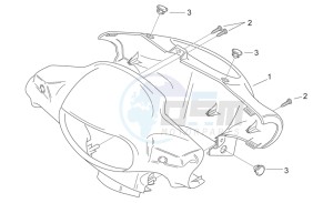 Scarabeo 50 2t (eng. Minarelli) drawing Front body II - Dashboard