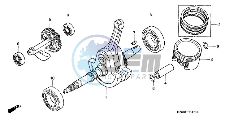 CRANK SHAFT/ PI STON