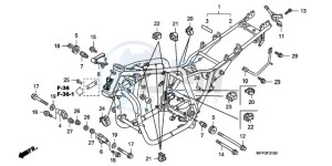 CB1300SA9 SI / ABS BCT MME TWO TY2 drawing FRAME BODY