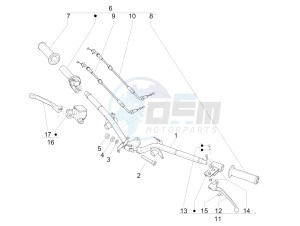 Liberty 150 4t e3 moc drawing Handlebars - Master cilinder