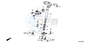 CB650FG CB650F 6ED - (6ED) drawing STEERING SHAFT (STD)