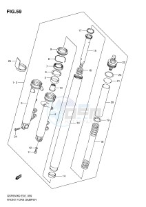 GSF650 (E2) Bandit drawing FRONT FORK DAMPER