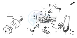 XL700VA drawing OIL FILTER/OIL PUMP