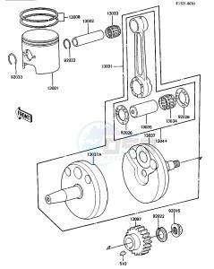 KDX 250 B [KDX250] (B3-B4) [KDX250] drawing CRANKSHAFT_PISTON