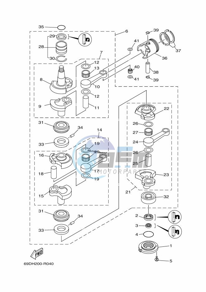 CRANKSHAFT--PISTON