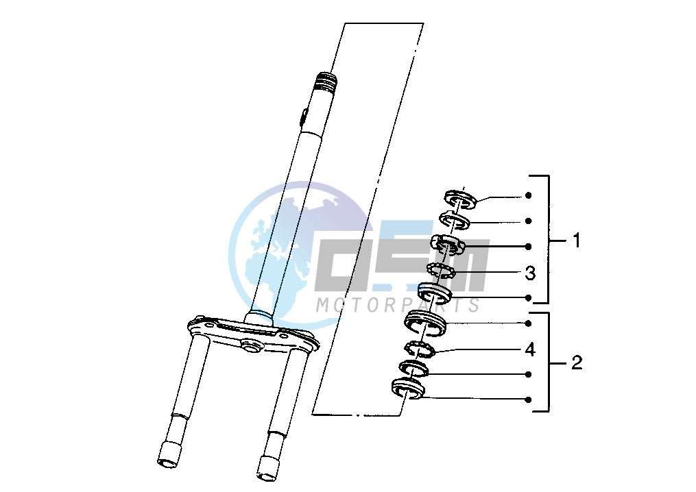 Steering bearing ball tracks