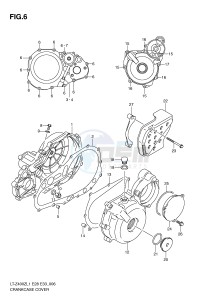 LT-Z400 (E28-E33) drawing CRANKCASE COVER