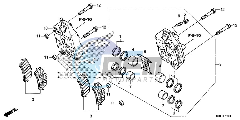 FRONT BRAKE CALIPER (CBR1000S1/S2)