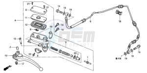 CB1300A CB1300SUPER FOUR drawing CLUTCH MASTER CYLINDER