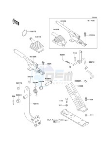 KAF 620 C [MULE 2500] (C1-C5) [MULE 2500] drawing BRAKE PEDAL_THROTTLE LEVER