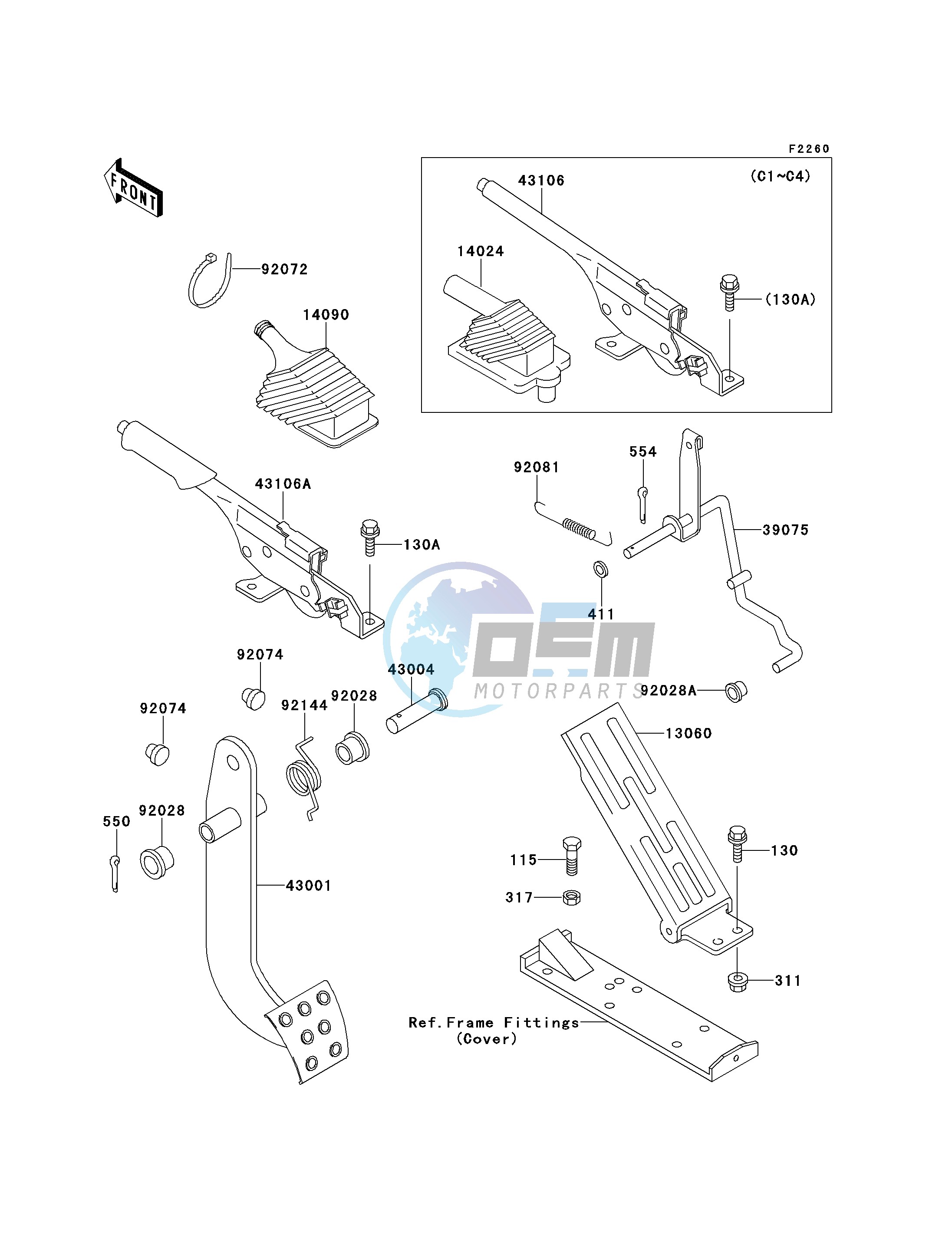 BRAKE PEDAL_THROTTLE LEVER