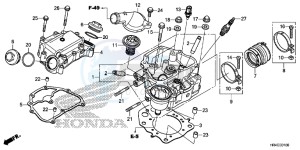 TRX500FE1G TRX500 Europe Direct - (ED) drawing CYLINDER HEAD