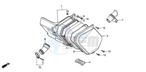 NSR50F drawing AIR CLEANER