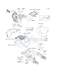 ZX 1400 A [NINJA ZX-14] (A6F-A7FA) A6F drawing LABELS