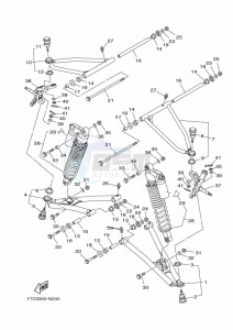 YFZ450R YFZ45YSSK (BW2L) drawing FRONT SUSPENSION & WHEEL