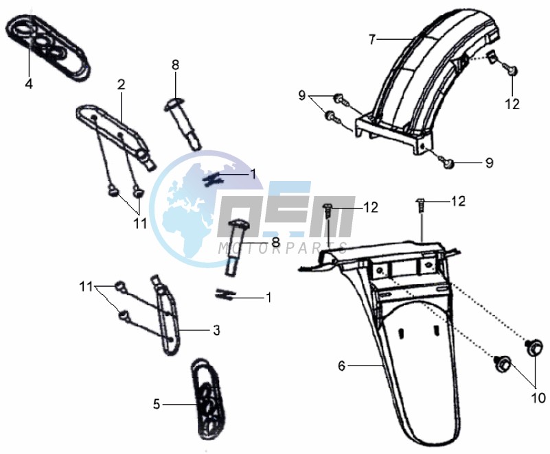 FOOTREST - RR PLATE / FENDER