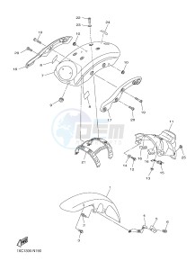 XVS950CU XV950 (1XC1) drawing FENDER