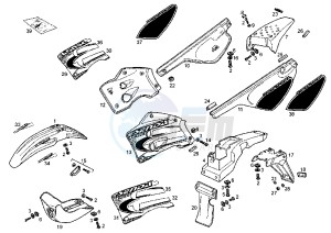 SENDA R RACER - 50 cc drawing BODY