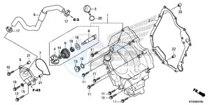 SH300ARE SH300ARE UK - (E) drawing RIGHT CRANKCASE COVER/WATER PUMP