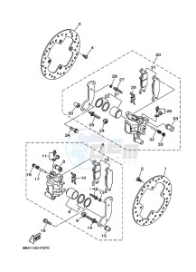 YFM700FWAD GRIZZLY 700 EPS (B4FL) drawing REAR BRAKE CALIPER